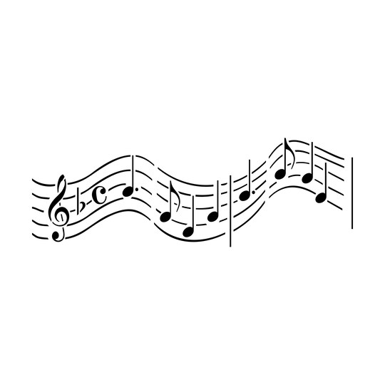 Musical Notes Wall Stencil | 3668 by Designer Stencils | Pattern Stencils |